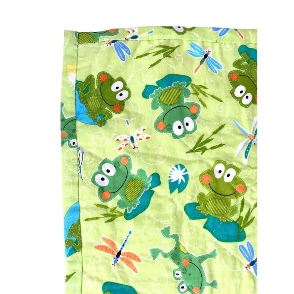 Handmade Frog Quilt Rectangle Dragonfly Wall Hanging Table Topper